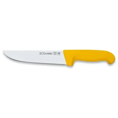 Cuchillo carnicero fino con mango amarillo proflex 18 cm