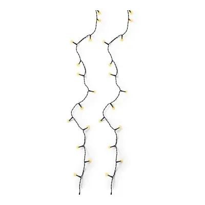 Guirnalda multifunción, uso exterior, basic, cálida clásica, cable negro, 80 leds, 6 m
