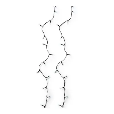 Guirnalda multifunción, uso exterior, basic, blanco frío, cable negro, 80 leds, 6 m