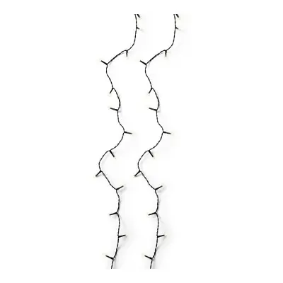Guirnalda multifunción, uso exterior, basic, blanco cálido, cable negro, 80 leds, 6 m