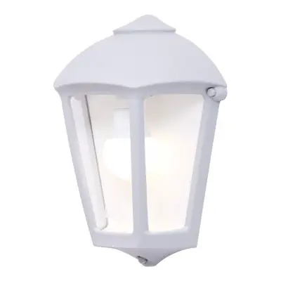 Farol de pared fabio, transparente, e27, blanco, 215 x 120 x 290 mm