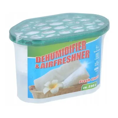 2 in 1 dehumidifier with air freshener, 230 g, assorted scents, 15 x 8.5 x 10.5 cm
