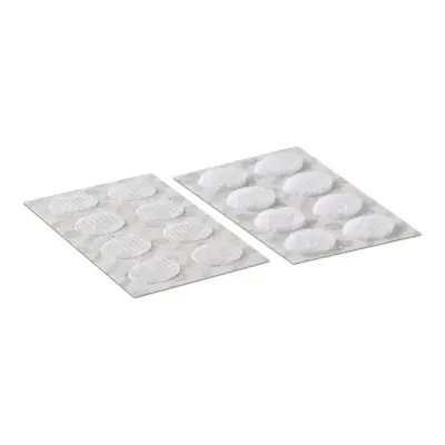 Circulos adhesivos hook&loop ø16 mm, blancos, 16 pares