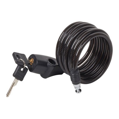 Cable enrollable con llave, bike security, ø0,8 x 180 cm, blister