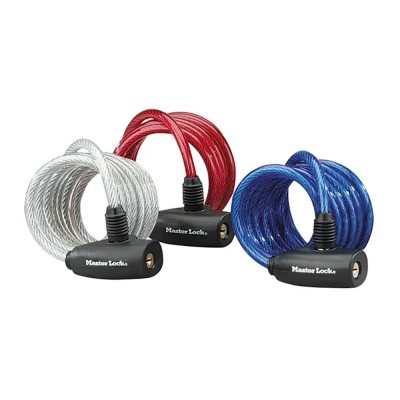 Cabo enrolável com chave, bike security, cores sortidas, ø0,8 x 180 cm, blister