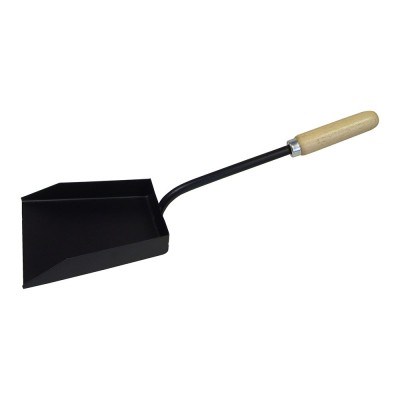 Recogedor de acero con mango de madera 47 x 16 x 17,5 cm