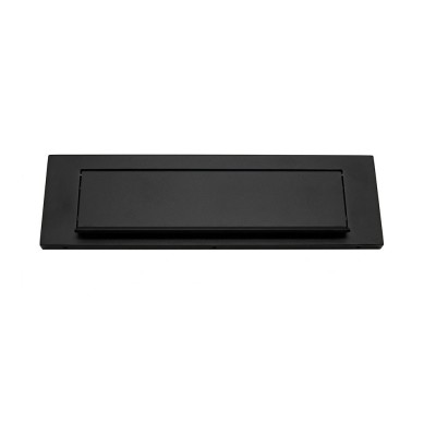 Placa buzón de aluminio con acabado negro mate 257 x 77 mm