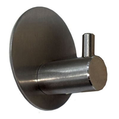 Colgador adhesivo de acero inoxidable con acabado mate 45 x 27 mm, 2 uds
