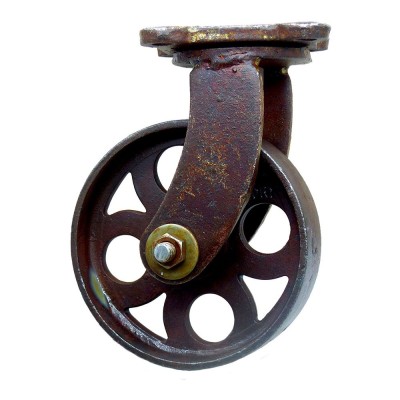 Rueda con base giratoria rústica ø150 mm
